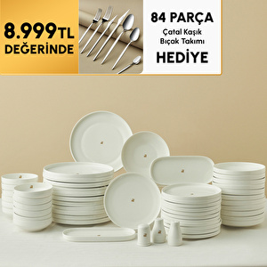 Karaca Stream Bone Sirius Gold Logo 53 Parça 12 Kişilik Yemek Takımı