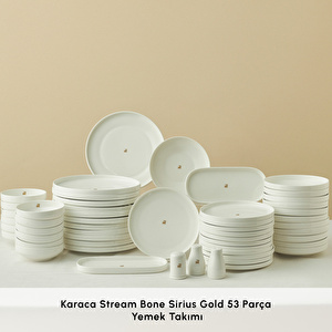 Karaca Stream Bone Sirius Gold Logo 53 Parça 12 Kişilik Yemek Takımı