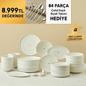 Karaca Stream Bone Merope Gold Logo 53 Parça 12 Kişilik Yemek Takımı
