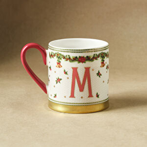 Karaca New Year Yılbaşı Petek M Harfli Kupa 330 ml