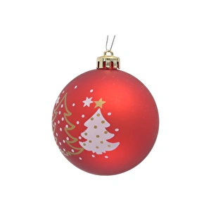 Karaca Home New Year Yılbaşı Reddish 4 Parça Ağaç Süsü Seti görseli 6