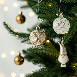 Karaca Home New Year Yılbaşı Bronze 65 Parça Ağaç Süsü Seti görseli 5