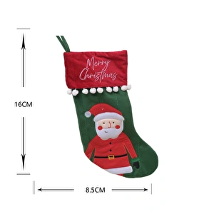Karaca Home Kararca Home New Year Yılbaşı Santa Hediye Çorabı 16x8,5 cm