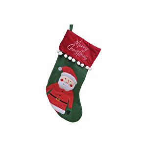 Kararca Home New Year Yılbaşı Santa Hediye Çorabı 16x8,5 cm görseli 4