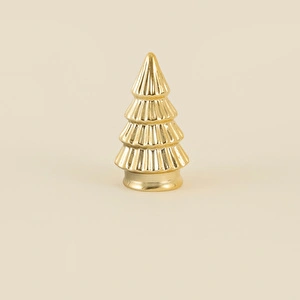 Karaca Home New Year Yılbaşı Christmas Tree Dekoratif Obje Gold 6,8 x 6,8 x 12,3 cm