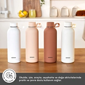 Karaca Aly Soft Touch Çelik Sızdırmaz Termos 500 ml Taş görseli 5