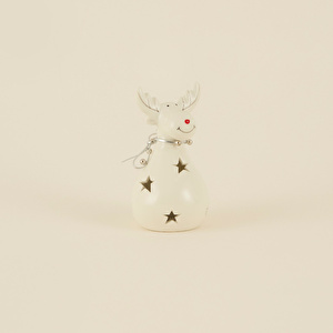 Karaca Home New Year Yılbaşı Yıldız Yansımalı Ledli Geyik Dekoratif Obe 7x7x13 cm görseli 2