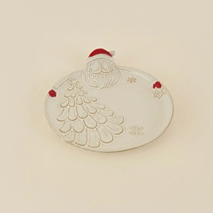 Karaca Home New Year Yılbaşı Santa Dekoratif Tabak 28,7 x 26,3 x 5,5 cm