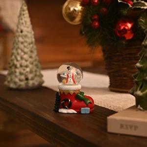 Karaca Home New Year Yılbaşı Boot Kar Küresi 7,6 x 4,5 x 8,8 cm görseli 2