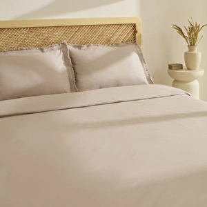 Karaca Home Helios %100 Pamuk Çift Kişilik Nevresim Takımı Taş görseli 8