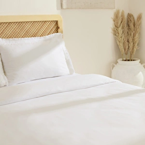 Karaca Home Helios %100 Pamuk Çift Kişilik Nevresim Takımı Beyaz görseli 5