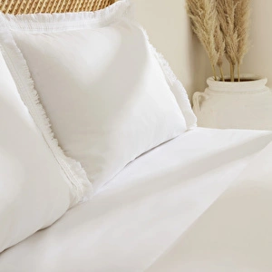 Karaca Home Helios %100 Pamuk Çift Kişilik Nevresim Takımı Beyaz görseli 7
