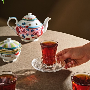 RCR Etna Yüksek Kalite Cam 6'lı Çay Bardak Seti 140 ml görseli 4
