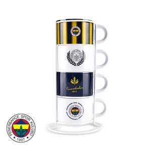 Karaca x Fenerbahçe Lisanslı 4 Kişilik Standlı Çay Fincan Takımı 180 ml görseli 1