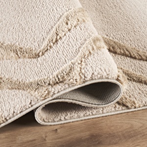 Kaşmir Halı 7/24 Plushy Doha Bej 50x80 cm görseli 4
