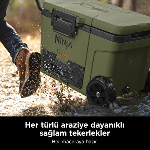 Ninja FrostVault Tekerlekli Cooler 42 Litre Haki görseli 6