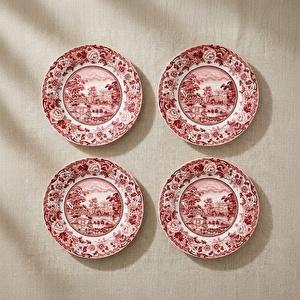 Karaca Old Town 4 Parça Pasta Takımı Pembe 21 cm görseli 1