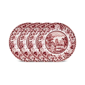 Karaca Old Town 4 Parça Pasta Takımı Pembe 21 cm görseli 2
