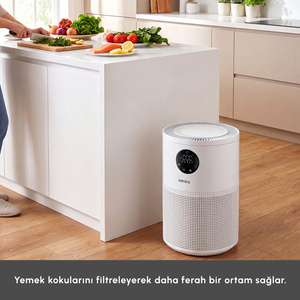 Karaca Oksijen Plus S1 Compact Hava Temizleyici HEPA Filtreli (True HEPA / H13) ve Akıllı Lazer Sensörlü Matte White görseli 12