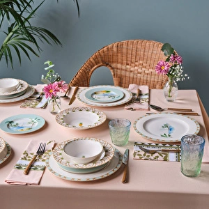 Karaca Forever Bone Tropical 24 Parça 6 Kişilik Yemek Takımı görseli 5