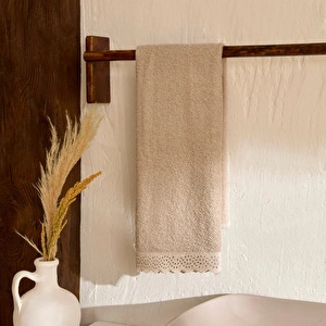 Karaca Home Artisan Soil %100 Pamuk Yüz Havlusu Bej 50x90 cm görseli 1