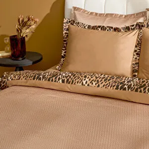 Karaca Home Clarte Bej 7 Parça Çift Kişilik Nevresim & Yatak Örtüsü Seti görseli 5