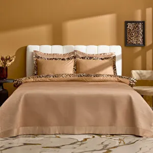 Karaca Home Clarte Bej 7 Parça Çift Kişilik Nevresim & Yatak Örtüsü Seti