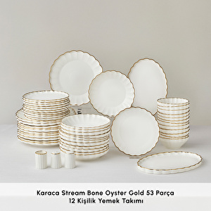 Karaca Stream Bone Oyster 53 Parça 12 Kişilik Yemek Takımı