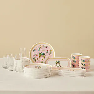 Karaca Stream Bone Floric 28 Parça 6 Kişilik Kahvaltı Seti