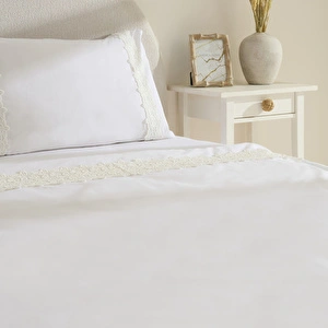 Karaca Home Nuvia Güpürlü Çift Kişilik Nevresim Takımı Beyaz görseli 6