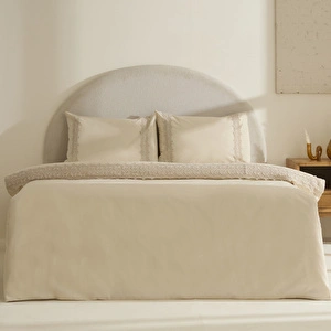 Karaca Home Nuvia Güpürlü Çift Kişilik Nevresin Takımı Bej görseli 8