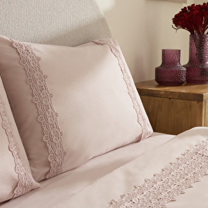 Karaca Home Nuvia Güpürlü Çift Kişilik Nevresim Takımı Pudra görseli 7
