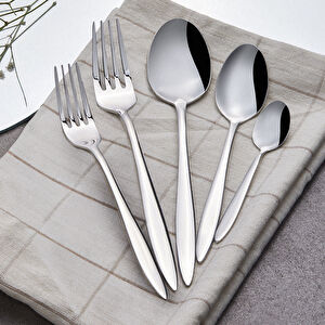 Karaca Elegance Kai 60 Parça 12 Kişilik Çatal Kaşık Seti Platin