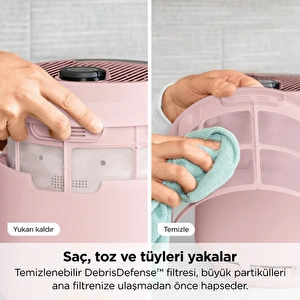 Shark NeverChange5 Compact Pro Hava Temizleyici - Pembe görseli 6