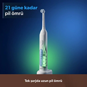 Homend Brushboss 4701H 4 Modlu 21 Gün Kullanım Süreli Akıllı Zamanlayıcılı Şarjlı Diş Fırçası Beyaz görseli 5