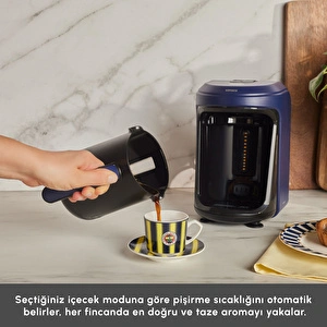 Karaca x Fenerbahçe Lisanslı Hatır Hüps Marş Söyleyen Sütlü 5 Fincan Kapasiteli Türk Kahve Makinesi görseli 4