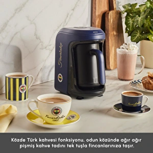 Karaca x Fenerbahçe Lisanslı Hatır Hüps Marş Söyleyen Sütlü 5 Fincan Kapasiteli Türk Kahve Makinesi görseli 9