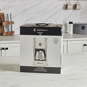Karaca x Beşiktaş Lisanslı Just Coffee Aroma 2 in 1 Filtre Kahve ve Çay Demleme Makinesi görseli 9