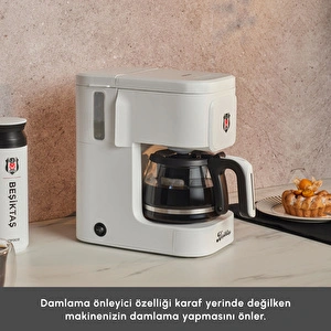 Karaca x Beşiktaş Lisanslı Just Coffee Aroma 2 in 1 Filtre Kahve ve Çay Demleme Makinesi görseli 4