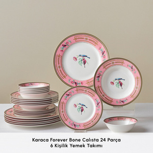 Karaca Forever Bone Calista 24 Parça 6 Kişilik Yemek Takımı görseli 3