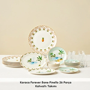 Karaca Forever Bone Pinello 26 Parça 6 Kişilik Kahvaltı Takımı