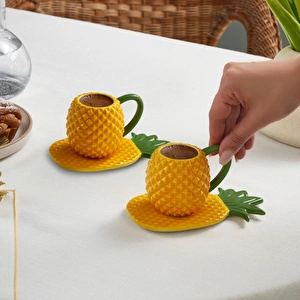 Karaca Pineapple 2 Kişilik Kahve Fincanı 90 ml görseli 6