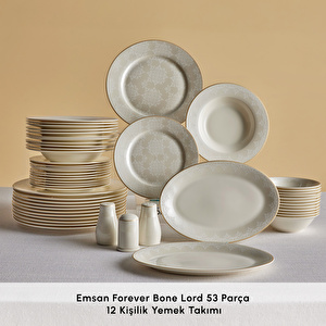 Emsan Forever Bone Lord 53 Parça 12 Kişilik Yemek Takımı