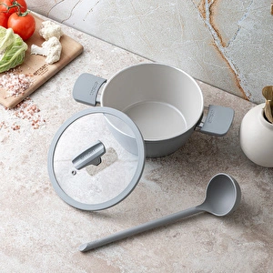 Emsan Swiss Cyrstal RS Derin Tencere Gri 20 cm görseli 4