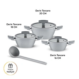 Emsan Swiss Crystal RS 6 Parça Midi Tencere Seti görseli 9