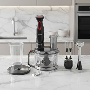Homend Functionall 2851H Mutfak Robotu Siyah Kırmızı
