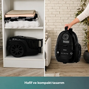 Homend Dustroyer 1255H Yatay Süpürge Siyah görseli 7