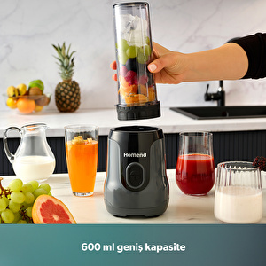 Homend Mixfresh 7026H Kişisel Smoothie Blender Antrasit Siyah görseli 4