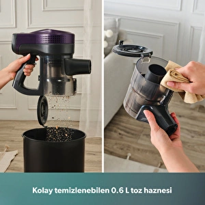 Homend Dustrider 1266H Dikey Süpürge Mor görseli 12
