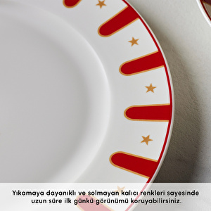 Karaca x Galatasaray Lisanslı Forever Bone 24 Parça 6 Kişilik Yemek Takımı görseli 7
